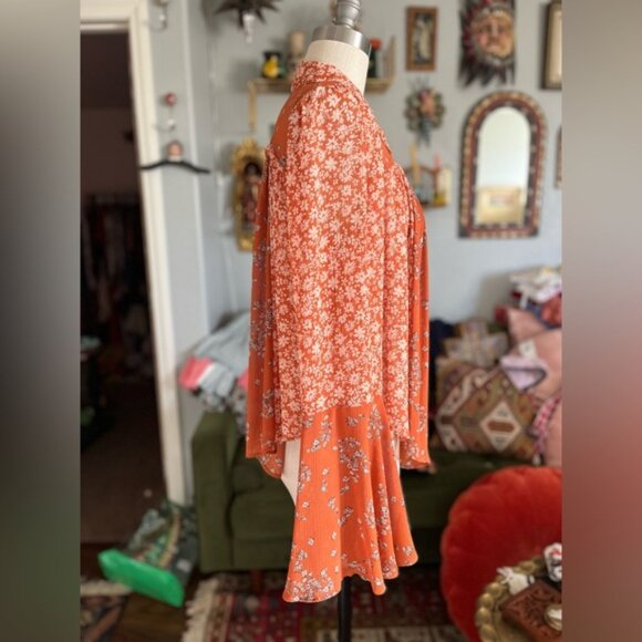 Free people boho floral sheer Blouse - Picture 3 of 5